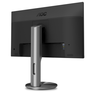 AOC Монитор LCD 27'' [16:9] 3840x2160(UHD 4K) IPS, nonGLARE, 60 Hz, 350 cd/m2, H178°/V178°, 1000:1, 50М:1, 1.07B, 5ms, 2xHDMI, DP, USB-Hub, Height adj, Pivot, Tilt, Swivel, Speakers, 3Y, Black