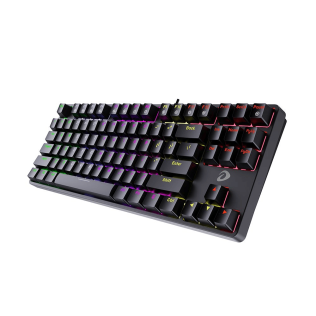 Клавиатура проводная Dareu EK87 Black (черный), подсветка Rainbow, D-свитчи Blue (tactile (clicky), dustproof), раскладка клавиатуры ENG/RUS