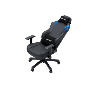 Andaseat Кресло игровое Anda Seat Luna series  цвет черный с синими вставками, размер L (110кг), материал ПВХ (модель AD18)