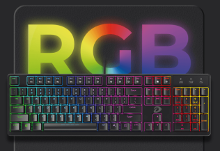Клавиатура проводная Dareu EK1280s Black (черный), подсветка Rainbow, D-свитчи Red (linear), раскладка клавиатуры ENG/RUS