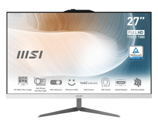 MSI Modern AM272 12M-419XRU (MS-AF82)  27'' FHD(1920x1080)/Intel Core i5-1240P/16GB/512GB SSD/Integrated/WiFi/BT/2.0MP/KB+MOUSE(WLS)/noOS/1Y/WHITE