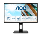 AOC Монитор LCD 27'' [16:9] 1920х1080(FHD) IPS, nonGLARE, 75 Hz, 250 cd/m2, H178°/V178°, 1000:1, 50М:1, 16.7M, 4ms, HDMI, DP, USB-C, USB-Hub, Height adj, Pivot, Tilt, Swivel, Speakers, 3Y, Black
