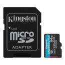 Карта памяти Kingston 64GB microSDXC Canvas Go Plus 170R A2 U3 V30 Card + ADP