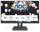 AOC Монитор LCD 23.8'' [16:9] 1920х1080(FHD) IPS, nonGLARE, 60 Hz, 250 cd/m2, H178°/V178°, 1000:1, 20М:1, 16.7M, 5ms, VGA, HDMI, DP, Tilt, Speakers, 3Y, Black