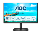AOC Монитор LCD 21.5'' 16:9 1920х1080(FHD) VA, nonGLARE, 75 Hz, 200 cd/m2, H178°/V178°, 3000:1, 20М:1, 16.7M, 6,5ms, VGA, HDMI, Tilt, 3Y, Black