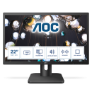 AOC Монитор LCD 21.5'' [16:9] 1920х1080(FHD) TN, nonGLARE, 60 Hz, 250 cd/m2, H170°/V160°, 1000:1, 20М:1, 16.7M, 2ms, VGA, DVI, HDMI, Tilt, Speakers, 3Y, Black
