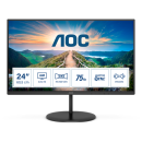 AOC Монитор LCD 23.8'' [16:9] 2560х1440(WQHD) IPS, nonGLARE, 75 Hz, 250 cd/m2, H178°/V178°, 1000:1, 20М:1, 16.7M, 4ms, HDMI, DP, Tilt, Speakers, 3Y, Black