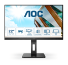 AOC Монитор LCD 21.5'' [16:9] 1920х1080(FHD) IPS, nonGLARE, 75 Hz, 250 cd/m2, H178°/V178°, 1000:1, 50М:1, 16.7M, 4ms, VGA, DVI, HDMI, USB-Hub, Height adj, Pivot, Tilt, Swivel, Speakers, 3Y, Black
