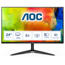 AOC Монитор LCD 23.6'' [16:9] 1920х1080(FHD) MVA, nonGLARE, 60 Hz, 250 cd/m2, H178°/V178°, 3000:1, 20М:1, 16.7M, 5ms, VGA, HDMI, Tilt, 3Y, Black
