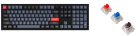 Клавиатура проводная, Q6-M1,RGB подсветка,красный свитч,104  кнопоки, цвет черный