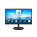 PHILIPS Монитор LCD 23.8'' [16:9] 1920х1080(FHD) VA, nonGLARE, 75 Hz, 250 cd/m2, H178°/V178°, 3000:1, 16.7M, 4ms, VGA, HDMI, DP, Tilt, Speakers, 3Y, Black