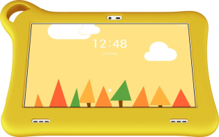 Детский планшет Alcatel Tkee Mini 2 9317G 7'' WSVGA(1024x600) TN/MediaTek/MTK8167D/ Quad/1GB/32GB/no3G/WiFi/4.2/2.0MP+2.0MP/microSD/2580mAh/440g/Android 10/YELLOW+ORANGE