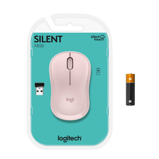 Мышь беспроводная Logitech M220 Silent Rose (розовая, оптическая, 1000dpi, 2.4 GHz/USB-ресивер, бесшумная, M/N: MR0085 / C-U0010)