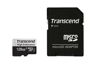 Карта памяти Transcend 128GB microSD w/ adapter U1, High Endurance R95/W45 MB/s