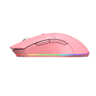 Мышь игровая беспроводная Dareu EM901 Pink (розовый), DPI 600-10000, подсветка RGB, подключение: проводное+2.4GHz, размер 125x67x39мм