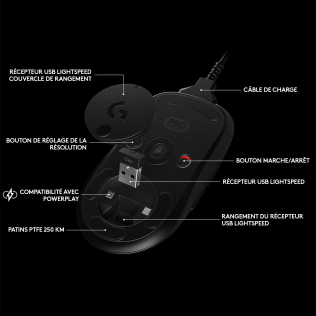 Мышь игровая беспроводная Logitech G PRO (арт. 910-005272, M/N: M-R0070 / C-U0008)