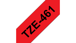 Brother Лента в кассете TZE-461 36-мм, ламинированная, черный на красном фоне, 8 м.