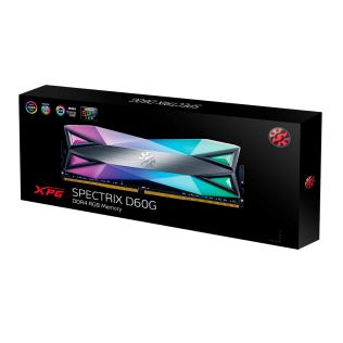 Модуль памяти ADATA   32GB (2 x 16Gb) DDR4 UDIMM, XPG SPECTRIX D60, 3600MHz CL18-22-22, 1.35V, RGB + Серый Радиатор