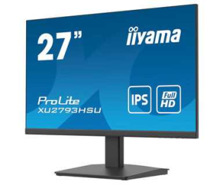 IIYAMA Монитор LCD 27'' [16:9] 1920х1080(FHD) IPS, nonGLARE, 75 Гц, 300cd/m2, H178°/V178°, 1000:1, 80M:1, 16,7 миллионов цветов, 4ms, VGA, HDMI, DP, USB-Hub, Tilt, Speakers, 3Y, Black