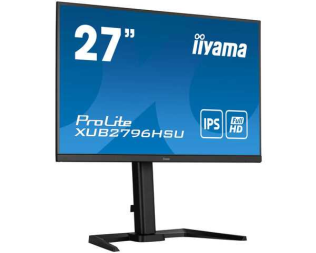 IIYAMA Монитор LCD 27'' 16:9 1920х1080(FHD) IPS, nonGLARE, 250cd/m2, H178°/V178°, 1000:1, 80M:1, 16,7 миллионов цветов, 1ms, VGA, HDMI, DP, USB-Hub, Height adj, Pivot, Tilt, Swivel, Speakers, Swivel, 3Y, Black