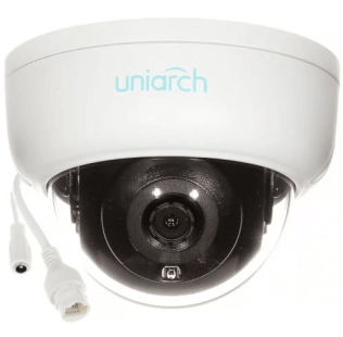 UNV IP-камера Uniarch 4МП уличная купольная антивандальная с фиксированным объективом  2.8 мм, ИК подсветка до 30 м., матрица 1/3
