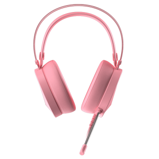 Гарнитура игровая проводная Dareu EH722X Pink (розовый), подсветка RGB, подключение USB