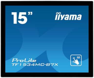 IIYAMA Монитор LCD 15' 1024x768 TN TOUCH, 250cd/m2 H170°/V160° VGA, DVI, HDMI Speakers,Black
