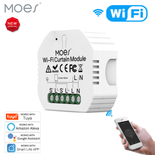 Умный переключатель для штор Moes Wi-Fi Curtain Module модели MS-108