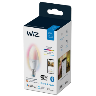 Лампа WiZ Wi-Fi BLE 40WC37E14922-65RGB1PF/6