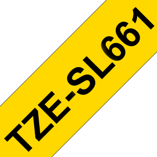 Brother Кассета с самоламинирующейся лентой TZESL661 чёрным на желтом, ширина 36 мм, длина 8м