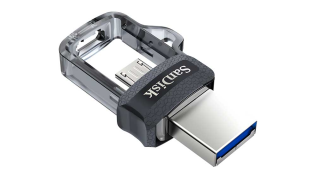 Флеш-накопитель SanDisk Ultra Dual Drive m3.0 64GB Grey & Silver