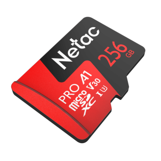 Карта памяти Netac P500 Extreme Pro MicroSDXC 256GB V30/A1/C10 up to 100MB/s, retail pack with SD Adapter