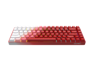 Клавиатура механическая беспроводная Dareu A84 Flame Red (красный), 84 клавиши, switch Holly (tactile), подключение проводное+Bluetooth+2.4GHz, аккумулятор 2000mAh