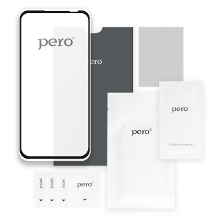 Защитное стекло PERO Full Glue для Realme 6 Pro, черное