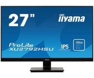 IIYAMA Монитор LCD 27'' [16:9] 1920х1080(FHD) IPS, nonGLARE, 75 Гц, 250cd/m2, H178°/V178°, 1000:1, 80M:1, 16.7M, 4ms, VGA, HDMI, DP, USB-Hub, Tilt, Speakers, 3Y, Black