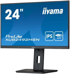 IIYAMA Монитор LCD 24'' 16:9 1920х1080(FHD) IPS, nonGLARE, 250cd/m2, H178°/V178°, 1000:1, 80M:1, 16.7M, 4ms, HDMI, DP, USBх2, USB-C x1, Black
