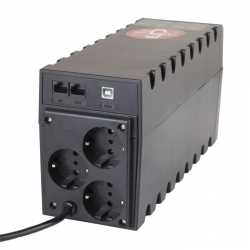 Powercom Raptor, Интерактивная, 800 VA / 480 W, Tower, IEC, USB, USB