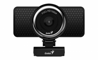 Веб-камера Genius ECam 8000 черная (Black) new package, 1080p Full HD, Mic, 360°, универсальное мониторное крепление, гнездо для штатива