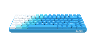 Клавиатура механическая беспроводная Dareu A84 Ice Blue (голубой), 84 клавиши, switch Aqua (linear), подключение проводное+Bluetooth+2.4GHz, аккумулятор 2000mAh