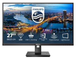 PHILIPS Монитор LCD 27'' [16:9] 2560х1440(WQHD) IPS, nonGLARE, 75 Hz, 350 cd/m2, H178°/V178°, 1000:1, 50М:1, 16.7M, 4ms, 2xHDMI, DP, USB-C, USB-Hub, Height adj, Pivot, Tilt, Swivel, Speakers, 3Y, Black