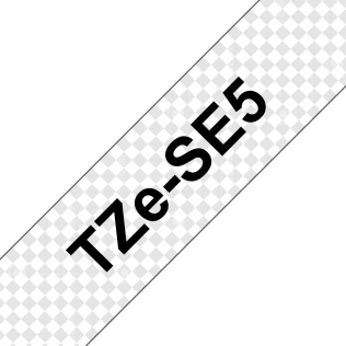 Brother Лента для печати наклеек TZESE5, черным на белом фоне, ширина: 24 мм., длина 8м