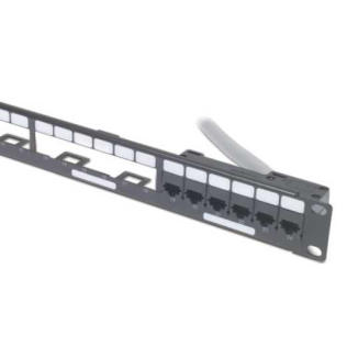 APC Data Distribution 1U Panel Holds 4 each Data Distribution Cables for a Total of 24 Ports