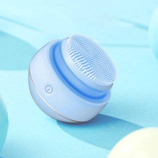 Массажер для ультразвуковой чистки лица FITTOP L-Sonic, голубой