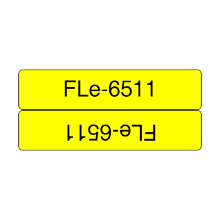 Лента для флажковой маркировки Brother Fle-6511 21мм чёрный шрифт на жёлтом фоне