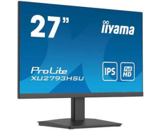 IIYAMA Монитор LCD 27'' [16:9] 1920х1080(FHD) IPS, nonGLARE, 75 Гц, 300cd/m2, H178°/V178°, 1000:1, 80M:1, 16,7 миллионов цветов, 4ms, VGA, HDMI, DP, USB-Hub, Tilt, Speakers, 3Y, Black