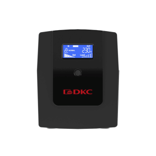 DKC Линейно-интерактивный ИБП ДКС серии Info LCD, 1500 ВА/900 Вт, 1/1, 4xIEC C13, USB + RJ45, LCD, 2x8Aч