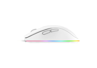 Мышь игровая проводная Dareu EM908 White (белый), DPI 600-10000, подсветка RGB, USB кабель 1,8м, размер 122.36x66.79x39.83мм
