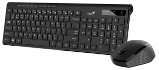 Комплект беспроводной Genius KM-8006S (клавиатура KB-7200 и мышь NX-8006S), Black, silent
