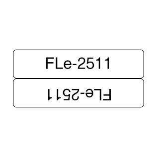 Лента для флажковой маркировки Brother Fle-2511 21мм чёрный шрифт на белом фоне