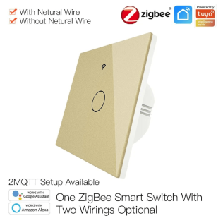 Выключатель MOES Gang Smart Switch Sensor w/o grounding ZS-EU1, Zigbee, 100-240 В